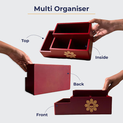 Multi Organiser Maroon