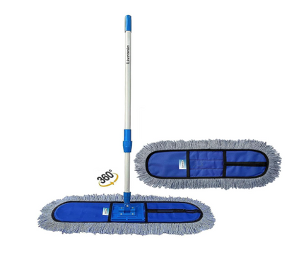 Telescopic Floor Cleaning Mop | Heavy-Duty Extendable Rod | Cotton Mop Head for Home, Office & Hospitals (Blue)