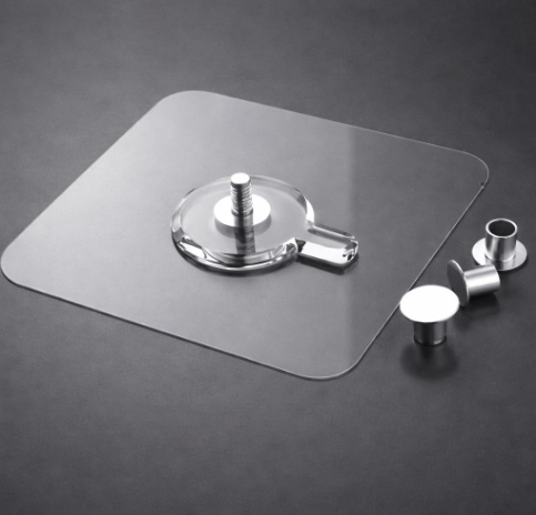 Wall Mounted Tool Holder – Drilling & Adhesive Mount Stainless Steel Organizer for Brooms, Mops & Cleaning Tools – Transparent Grip Tool Rack (Style 1, Pack of 5)