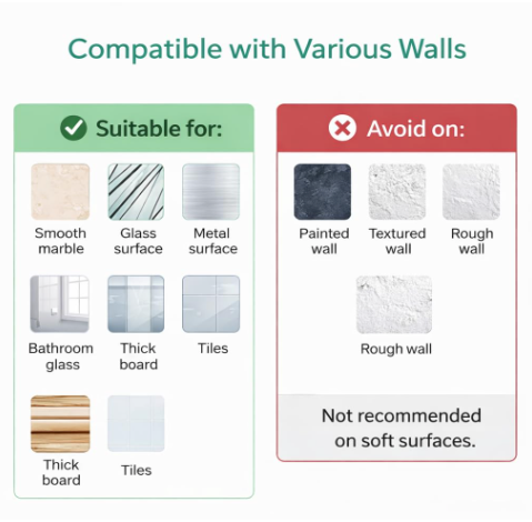 Wall Mounted Tool Holder – Drilling & Adhesive Mount Stainless Steel Organizer for Brooms, Mops & Cleaning Tools – Transparent Grip Tool Rack (Style 1, Pack of 5)