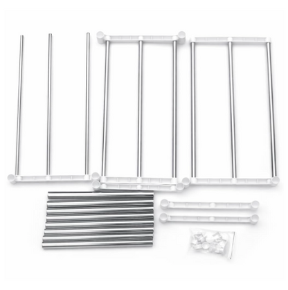 DecorTwist Stainless Steel Microwave Oven Storage Rack for Kitchen | Universal Countertop Organizer | Heavy-Duty Rust Resistant Rack for Microwave, Oven & Appliances