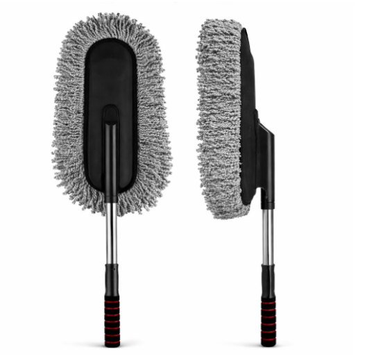 DecorTwist Microfiber Cleaning Accessories for Car & Home – Duster & Cloths Combo (Microfiber Car Duster – Extendable Handle)