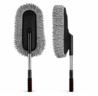 DecorTwist Microfiber Cleaning Accessories for Car & Home – Duster & Cloths Combo (Microfiber Car Duster – Extendable Handle)
