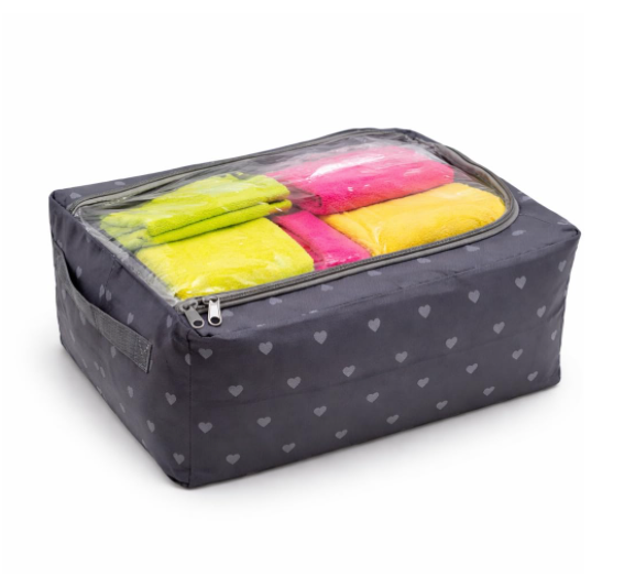 DecorTwist Transparent Shoe Storage Box for Closet & Under Bed | Foldable Dustproof Plastic Organizer for Shoes, Clothes & Blankets (Style 3, Pack of 1)