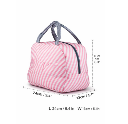 DecorTwist Insulated Lunch Bag for Office & School | Reusable Fabric Tiffin Carry Bag | Lightweight & Leak Resistant