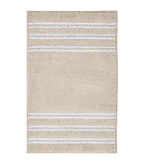 DecorTwist Anti-Slip Microfiber Bath Mat 60x40 cm | Super Absorbent & Quick Dry | Soft Polyester Surface with Non-Skid TPR Backing | Bathroom Floor Mat for Shower & Wash Basin