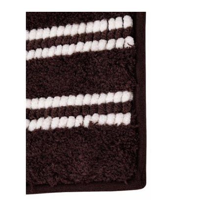 DecorTwist Anti-Slip Microfiber Bath Mat 60x40 cm | Super Absorbent & Quick Dry | Soft Polyester Surface with Non-Skid TPR Backing | Bathroom Floor Mat for Shower & Wash Basin