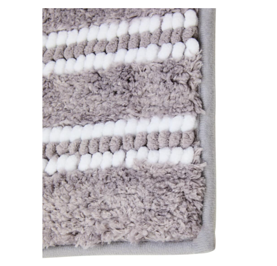 DecorTwist Anti-Slip Microfiber Bath Mat 60x40 cm | Super Absorbent & Quick Dry | Soft Polyester Surface with Non-Skid TPR Backing | Bathroom Floor Mat for Shower & Wash Basin