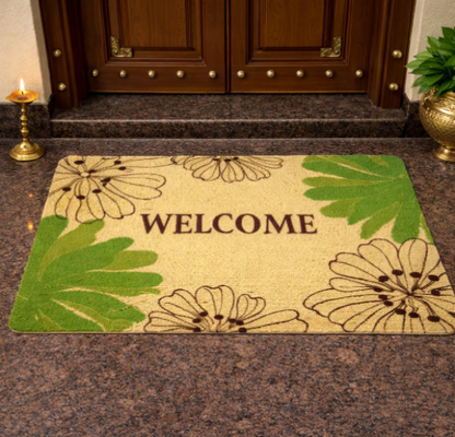 DecorTwist PVC Doormat 60x40 cm | 8mm Thick Anti-Slip Door Mat for Indoor & Outdoor | Heavy Duty Entrance Mat | “Welcome to My Home” | Dirt & Water Resistant