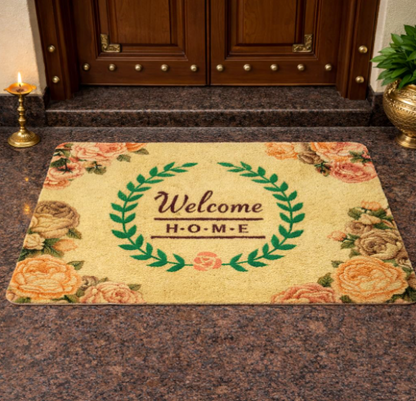 DecorTwist PVC Doormat 60x40 cm | 8mm Thick Anti-Slip Door Mat for Indoor & Outdoor | Heavy Duty Entrance Mat | “Welcome to My Home” | Dirt & Water Resistant