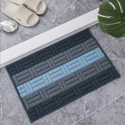 DecorTwist Anti-Slip Door Mat 60x40 cm | Polypropylene Needle Punched Floor Mat | Rubber Backing | Washable Indoor Outdoor Entrance Mat for Home, Bathroom & Kitchen