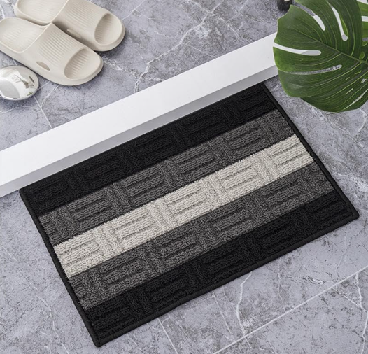 DecorTwist Anti-Slip Door Mat 60x40 cm | Polypropylene Needle Punched Floor Mat | Rubber Backing | Washable Indoor Outdoor Entrance Mat for Home, Bathroom & Kitchen