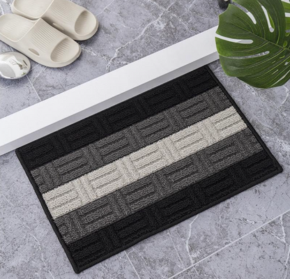 DecorTwist Anti-Slip Door Mat 60x40 cm | Polypropylene Needle Punched Floor Mat | Rubber Backing | Washable Indoor Outdoor Entrance Mat for Home, Bathroom & Kitchen