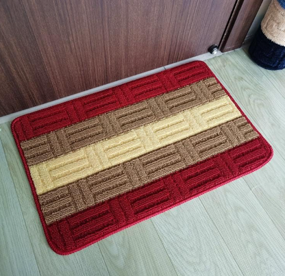 DecorTwist Anti-Slip Door Mat 60x40 cm | Polypropylene Needle Punched Floor Mat | Rubber Backing | Washable Indoor Outdoor Entrance Mat for Home, Bathroom & Kitchen