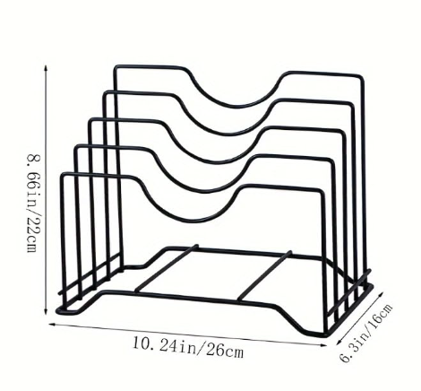 DecorTwist Stainless Steel Modular Plate Stand for Kitchen | Heavy-Duty Dish & Thali Organizer | Rust-Resistant Chrome Finish (Style 6)