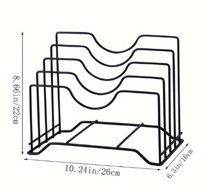 DecorTwist Stainless Steel Modular Plate Stand for Kitchen | Heavy-Duty Dish & Thali Organizer | Rust-Resistant Chrome Finish (Style 6)