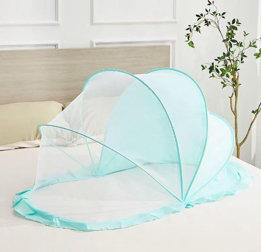 DecorTwist® Baby Mosquito Net Bottomless, Travel-Friendly, Foldable & Washable Safe Sleep Protection for Infants (0–24 Months) & Toddlers | 135×65×65 cm