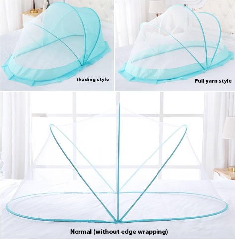 DecorTwist® Baby Mosquito Net Bottomless, Travel-Friendly, Foldable & Washable Safe Sleep Protection for Infants (0–24 Months) & Toddlers | 135×65×65 cm