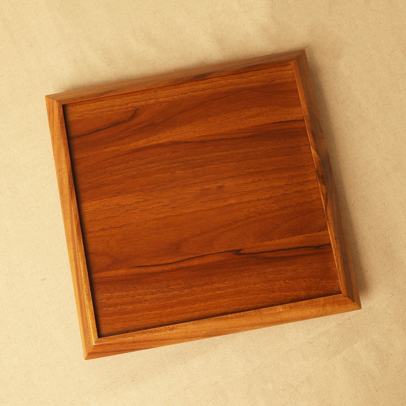 Square Tray Teak Blue