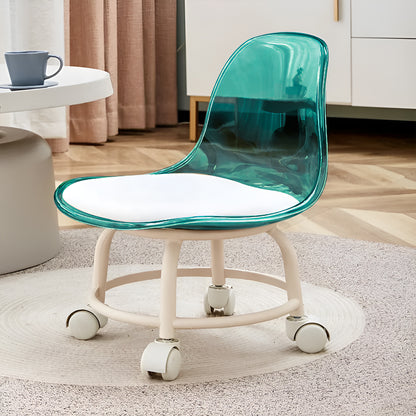 Sitting Stool with Wheels (Size: 33 * 33 * 36 cm) | Stool for Indoor Or Outdoor | Plastic Non-Slip Lightweight Stool | Chair for Office & Home (Green)