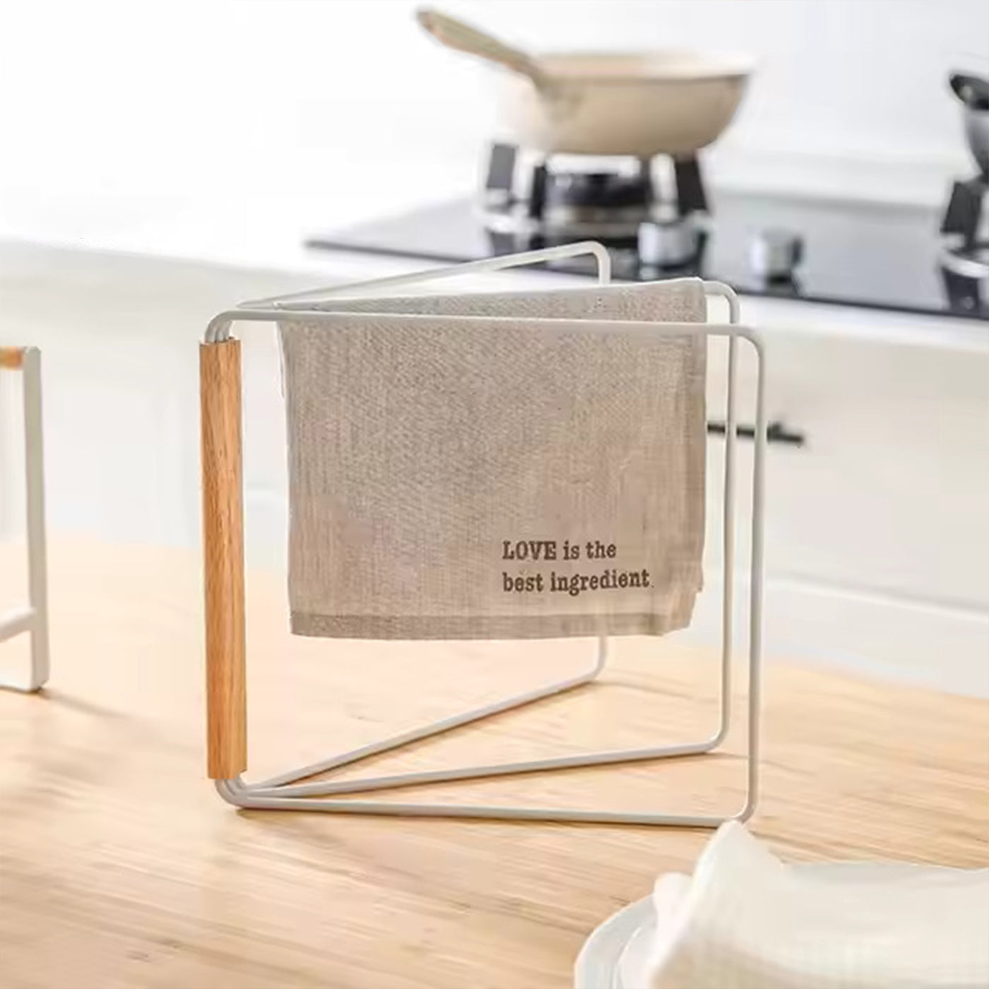 Dishcloth Drying Rack | 3 Arms Folding Dishcloth Holder for Home Kitchen (Size 28 x 4 x 26 cm) White