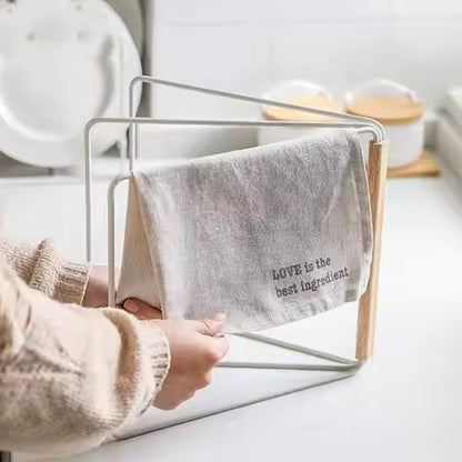 Dishcloth Drying Rack | 3 Arms Folding Dishcloth Holder for Home Kitchen (Size 28 x 4 x 26 cm) White