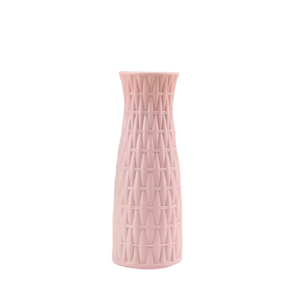 Plastic Flower Vases for Home Decor, Bedroom, Centrepiece Living Room, Office Decoration (Light Pink)