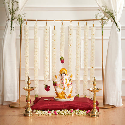 Square Backdrop Stand for Wedding, Ring ceremony, Birthday, Baby Shower,  Diwali, Ganpati , Janmashtami, Laxmi Pooja