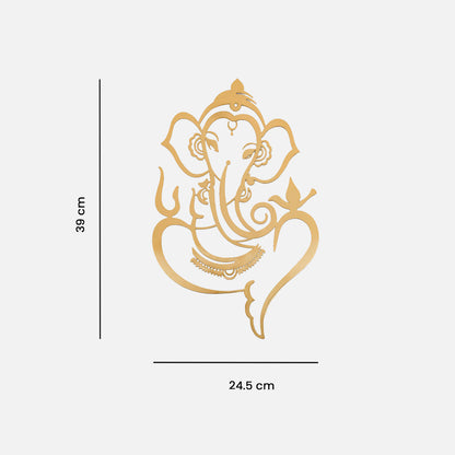 Ganesh Ji Wall Art - Gold