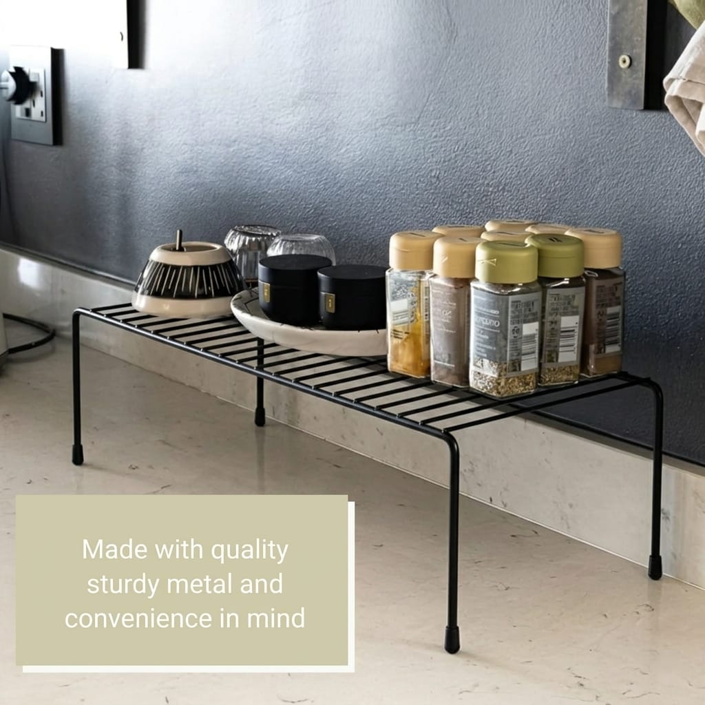 DecorTwist Stainless Steel Modular Plate Stand for Kitchen | Heavy-Duty Dish & Thali Organizer | Rust-Resistant Chrome Finish (Style 6)