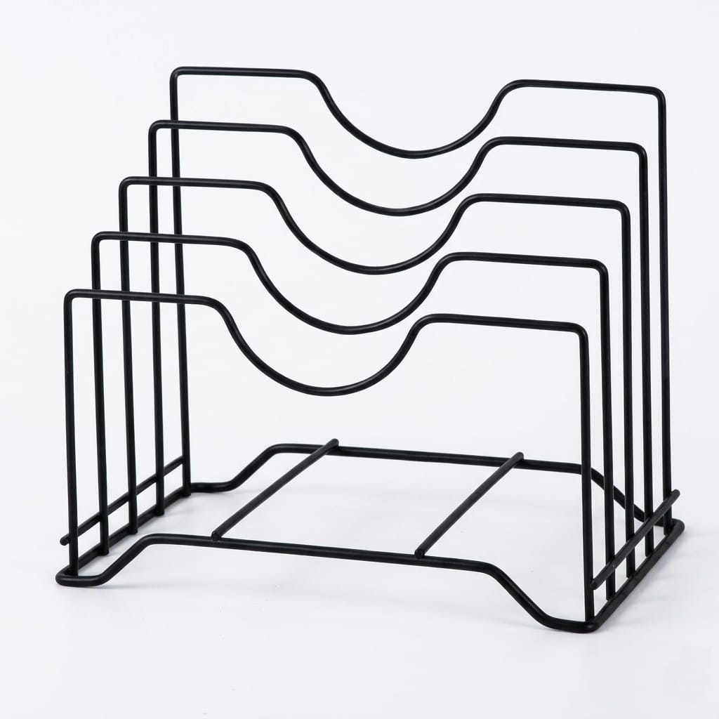 DecorTwist Stainless Steel Modular Plate Stand for Kitchen | Heavy-Duty Dish & Thali Organizer | Rust-Resistant Chrome Finish (Style 6)