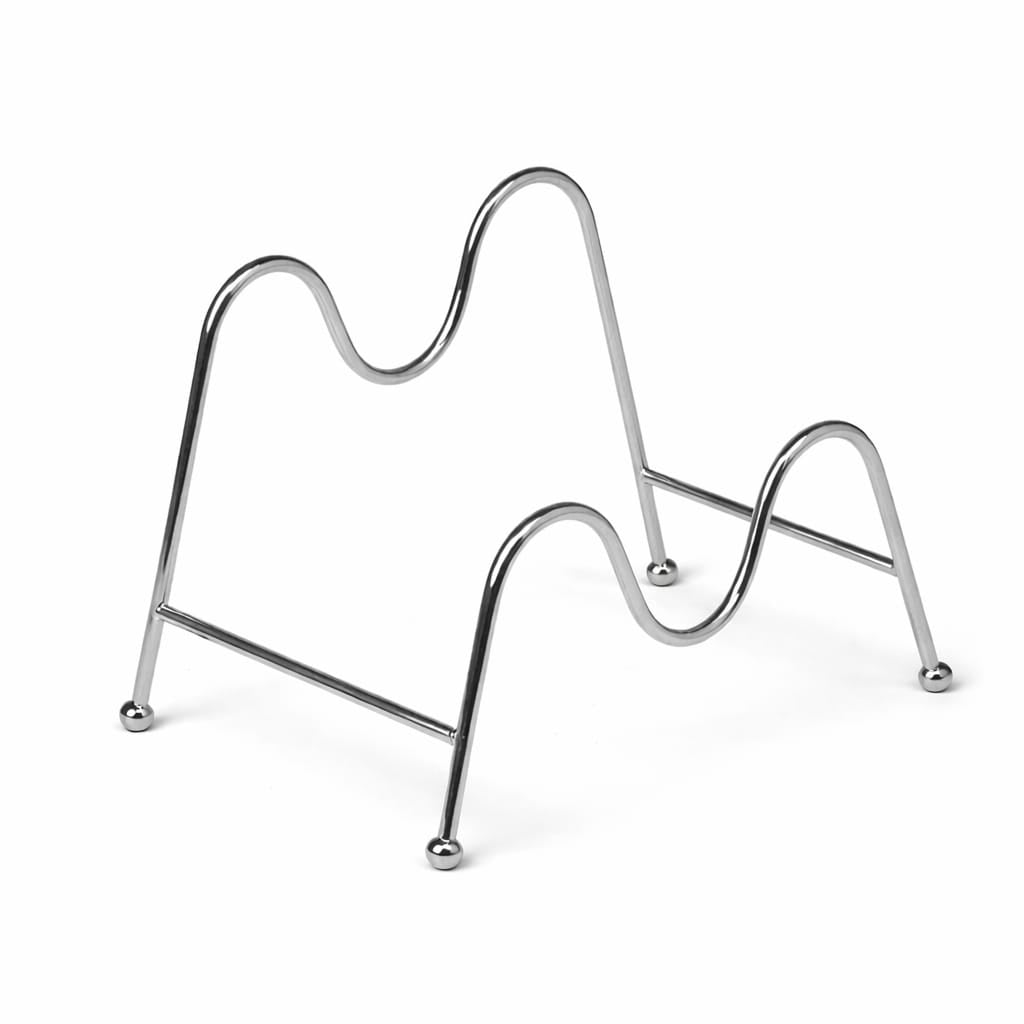 DecorTwist Stainless Steel Modular Plate Stand for Kitchen | Heavy-Duty Dish & Thali Organizer | Rust-Resistant Chrome Finish (Style 6)
