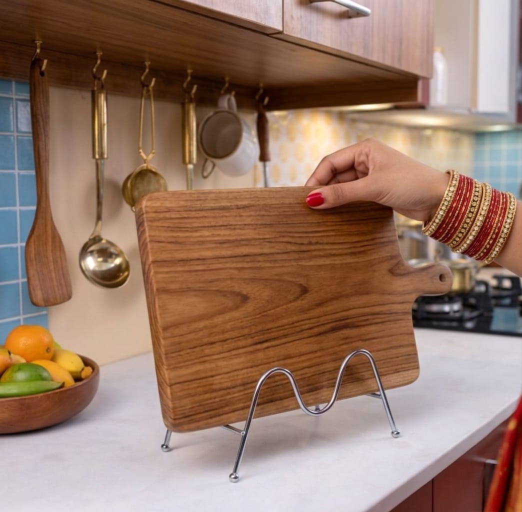 DecorTwist Stainless Steel Modular Plate Stand for Kitchen | Heavy-Duty Dish & Thali Organizer | Rust-Resistant Chrome Finish (Style 6)