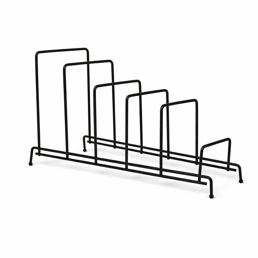 DecorTwist Stainless Steel Modular Plate Stand for Kitchen | Heavy-Duty Dish & Thali Organizer | Rust-Resistant Chrome Finish (Style 6)