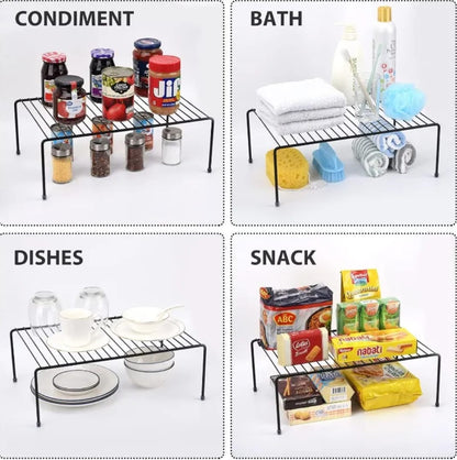 DecorTwist Stainless Steel Modular Plate Stand for Kitchen | Heavy-Duty Dish & Thali Organizer | Rust-Resistant Chrome Finish (Style 6)
