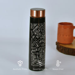 Copper Tribal Art Bottle Stylish Kitchenware Decor