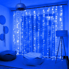DecorTwist LED Fountain Rice Light for Wall Decor| Home Decoration| Diwali Item| Christmas Item| Indoor & Outdoor Decoration Item| | Festival Item | 3.05 MTR |280 LED Bulb (Blue)
