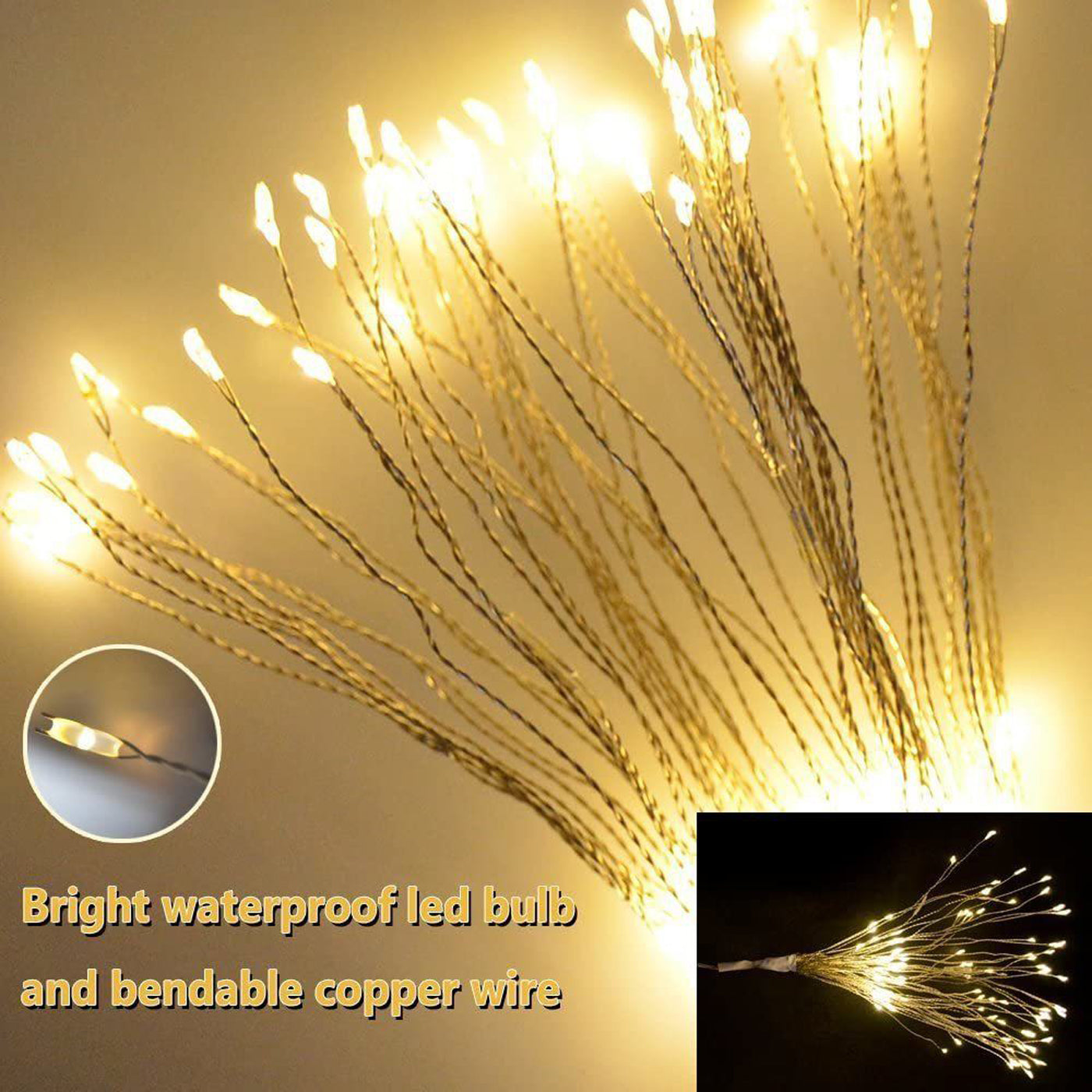 DecorTwist LED Fire Work String Light for Home and Office Decor| Indoor & Outdoor Decorative Lights|Diwali |Wedding | Diwali | Wedding | 0.61 MTR (Firework String Light, 1)