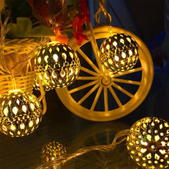DecorTwist LED Matel Rice Light for Home and Office Decor| Indoor & Outdoor Decorative Lights|Diwali |Wedding | Diwali | Wedding | 3.18 MTR (Metal Golden NewCyclinder)