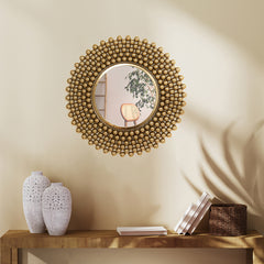 Sapient Bubble Design Decorative Wall Mirror- Gold