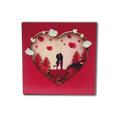 Valentine Couple Wooden Showpiece