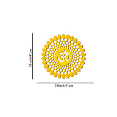 Flower Mandala Om Symbol Back Lit for office reception