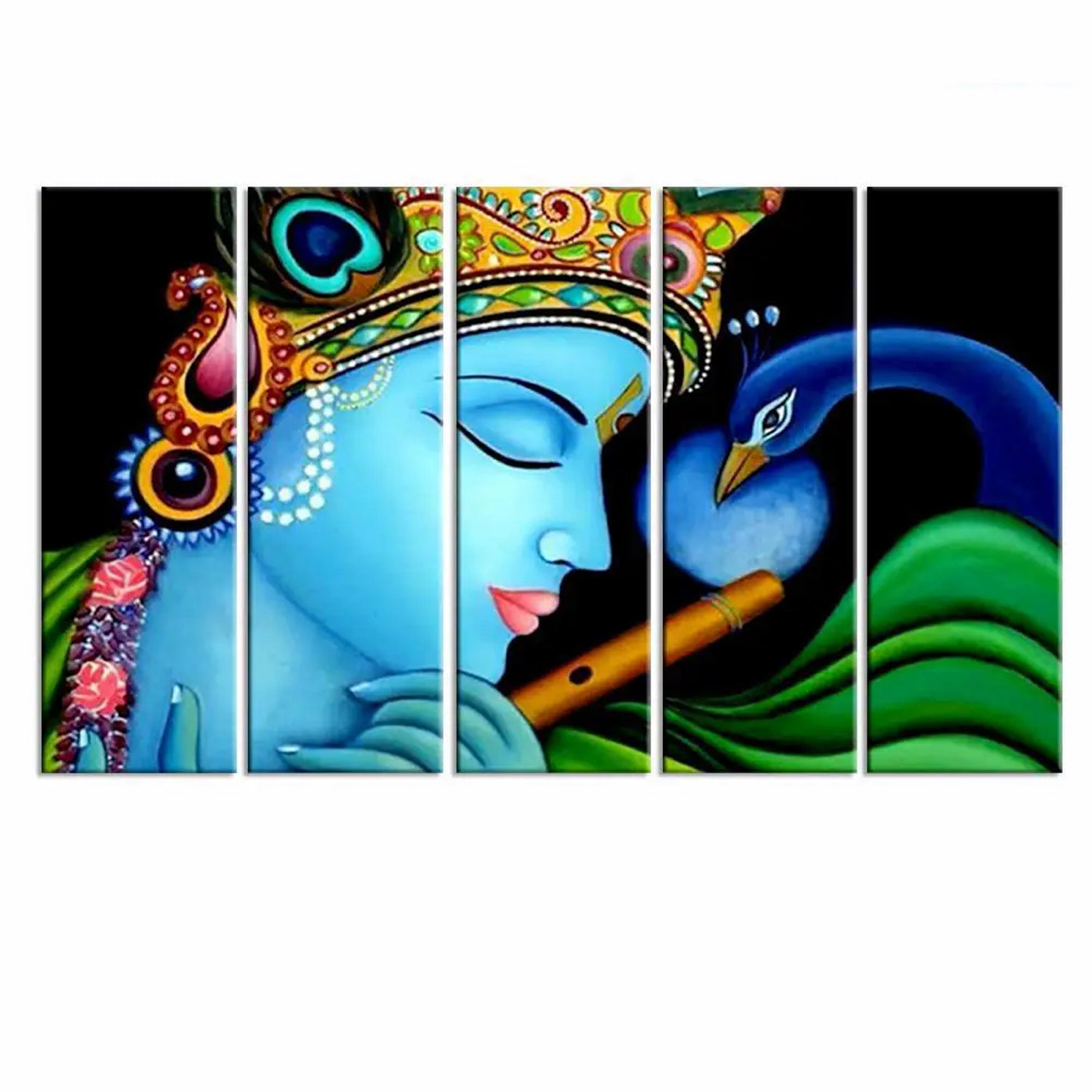 The Divine Prince: Lord Krishna's Charm in Canvas Wall Art