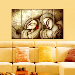 Sand Art Work Captured in Canvas Wall Painting