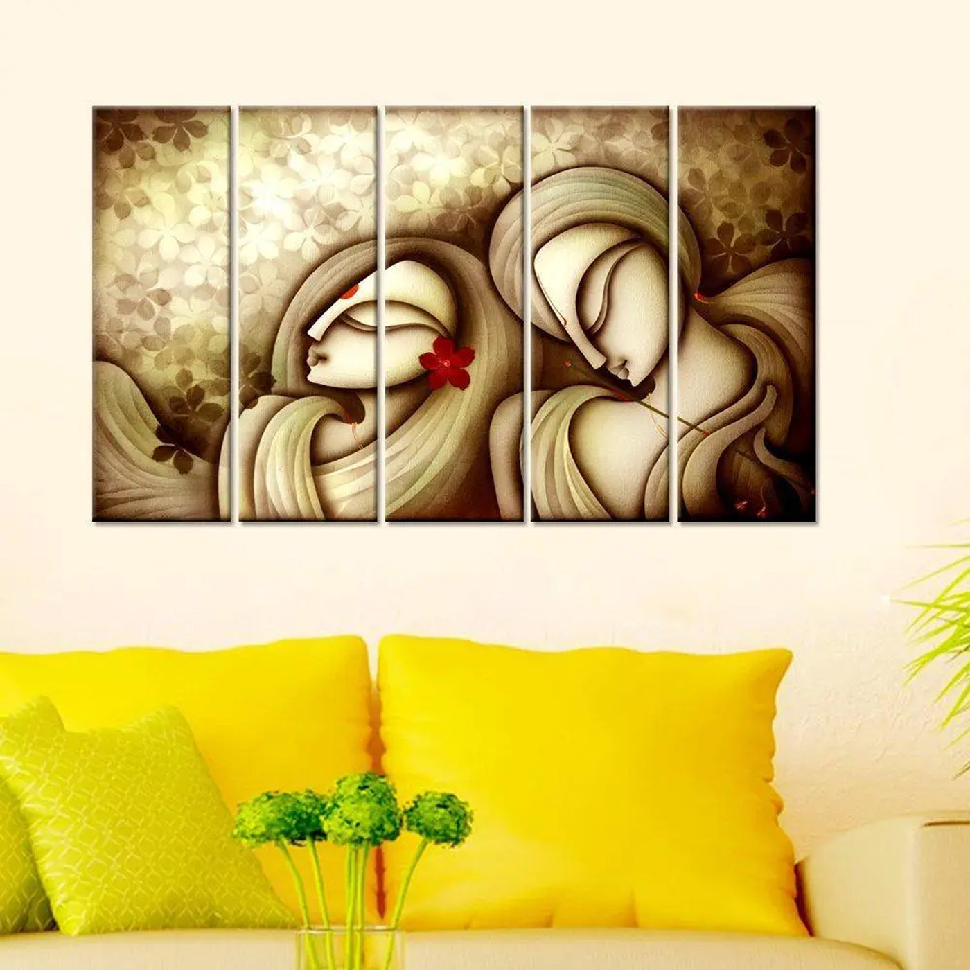 Sand Art Work Captured in Canvas Wall Painting