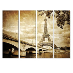 Eiffle Tower | Timeless Elegance | Canvas painting | four panel painting