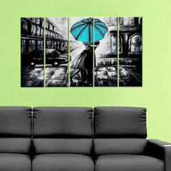 eye-soothing monochrome painting | five panel canvas painting | home decorations