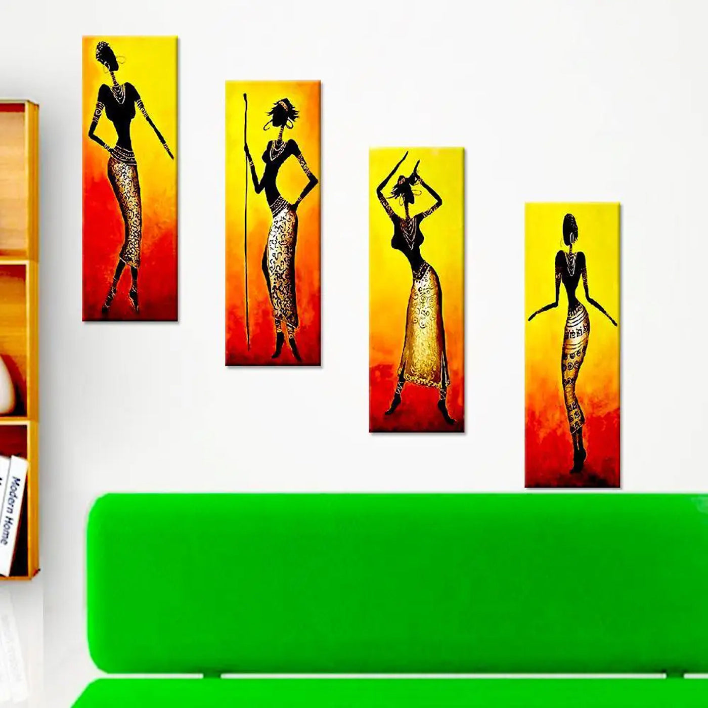 arabic culture and tradition | four panel canvas wall painting