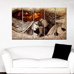prominent and beloved divine couple | wall art | canvas painting