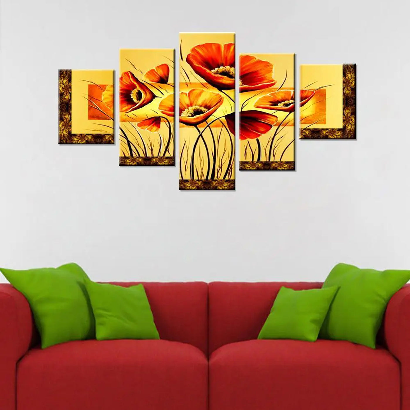 golden hour glamour | flowers of freshness | canvas painting